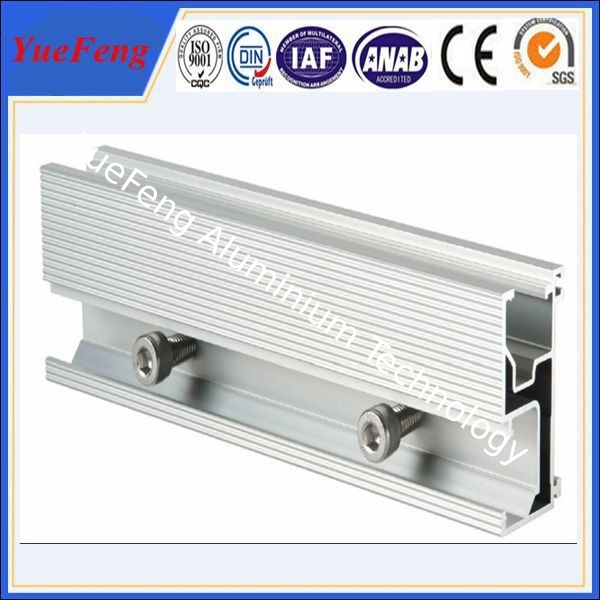 Aluminum extrusion for solar pannel mounting aluminium profile guide rail